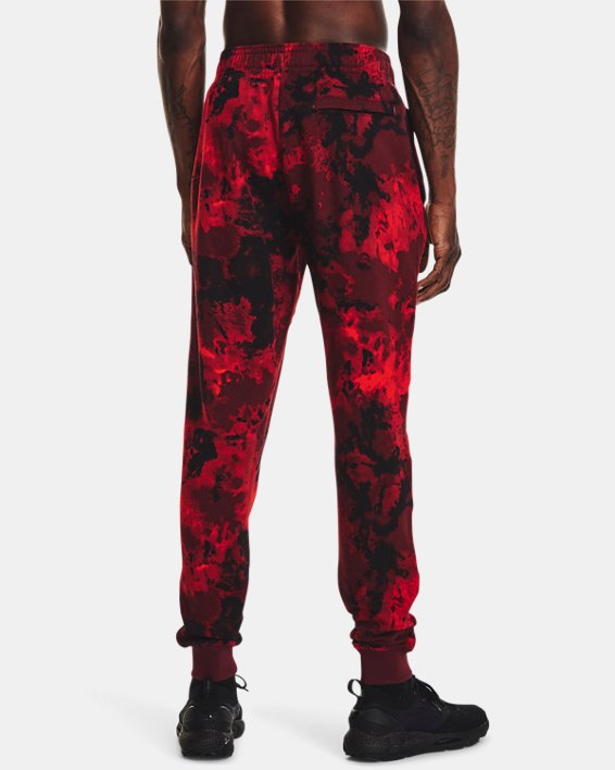 Men's UA Rival Fleece Hyper Dye Joggers, Red, pdpMainDesktop image number 1